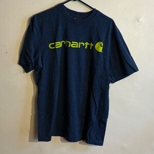 Carhartt Men's Navy Tee with Neon Logo